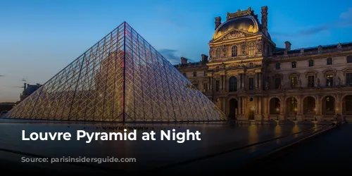 Louvre Pyramid at Night