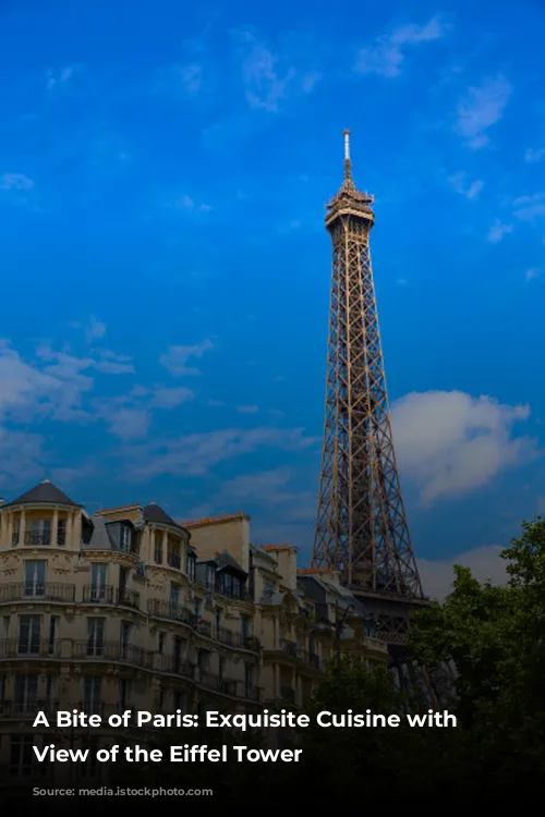 A Bite of Paris: Exquisite Cuisine with a View of the Eiffel Tower