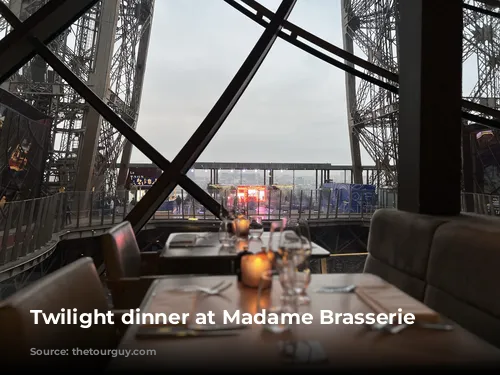 Twilight dinner at Madame Brasserie