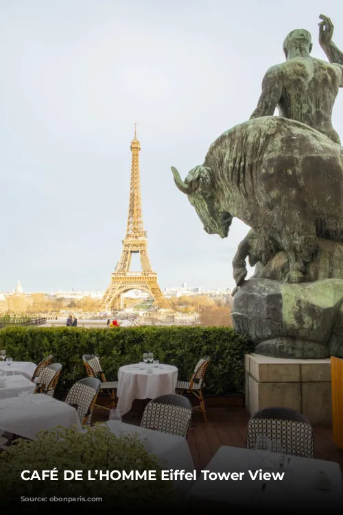 CAFÉ DE L’HOMME Eiffel Tower View