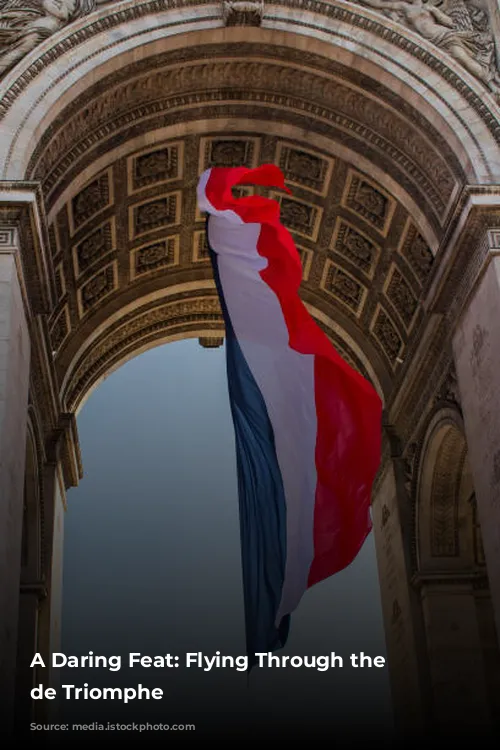 A Daring Feat: Flying Through the Arc de Triomphe