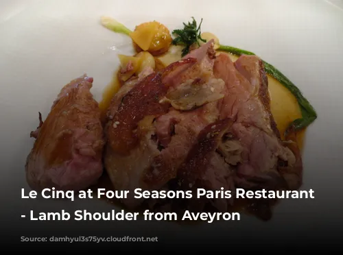 Le Cinq at Four Seasons Paris Restaurant Review - Lamb Shoulder from Aveyron