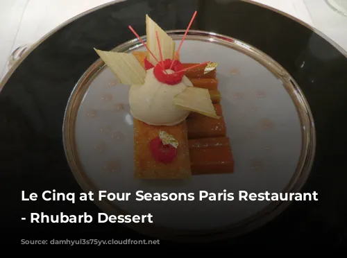 Le Cinq at Four Seasons Paris Restaurant Review - Rhubarb Dessert