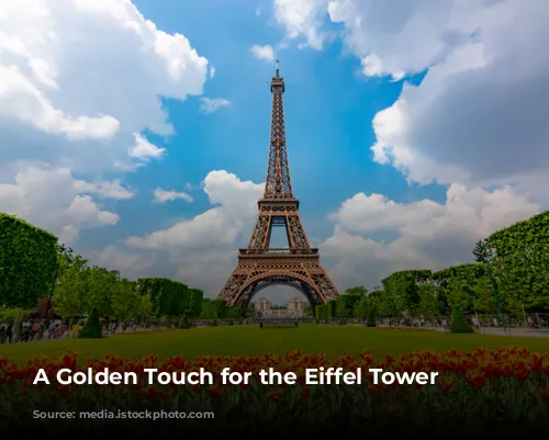 A Golden Touch for the Eiffel Tower