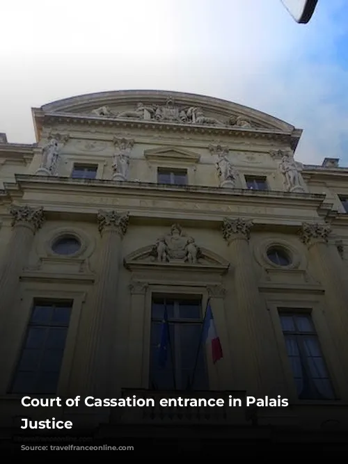 Court of Cassation entrance in Palais de Justice