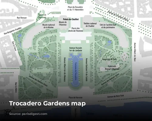 Trocadero Gardens map