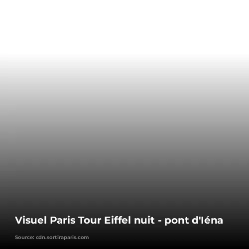 Visuel Paris Tour Eiffel nuit - pont d'Iéna