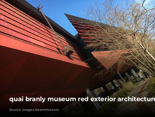 quai branly museum red exterior architecture