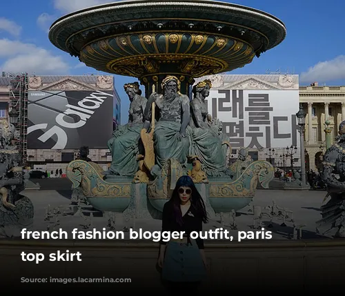 french fashion blogger outfit, paris valfre top skirt