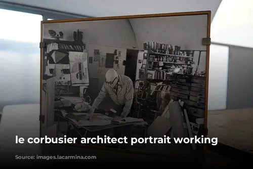 le corbusier architect portrait working