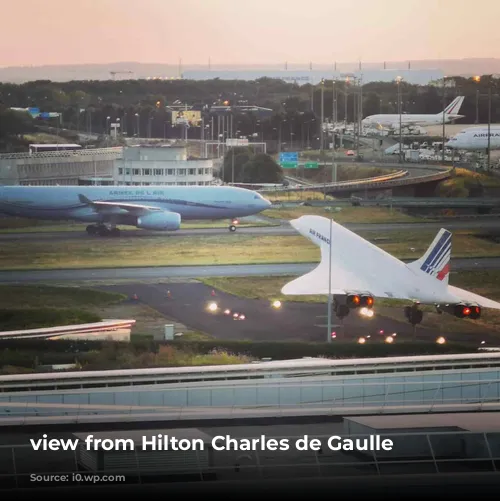 view from Hilton Charles de Gaulle room