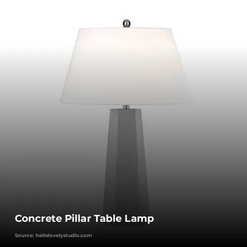 Concrete Pillar Table Lamp