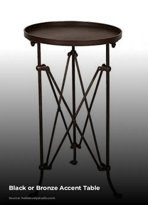 Black or Bronze Accent Table