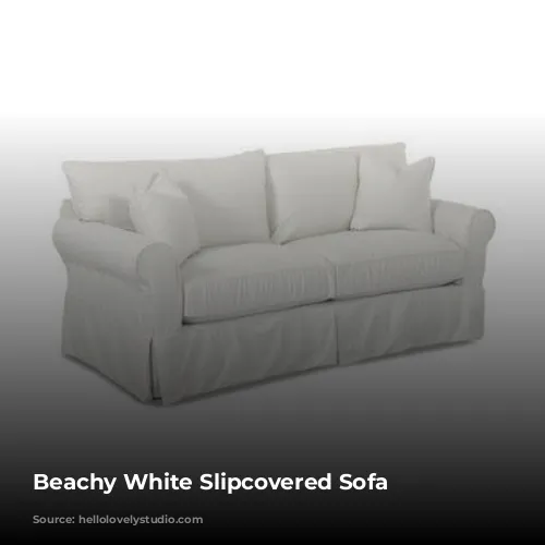 Beachy White Slipcovered Sofa