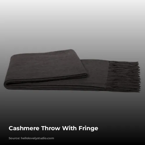 Cashmere Throw With Fringe