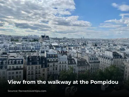 View from the walkway at the Pompidou Centre