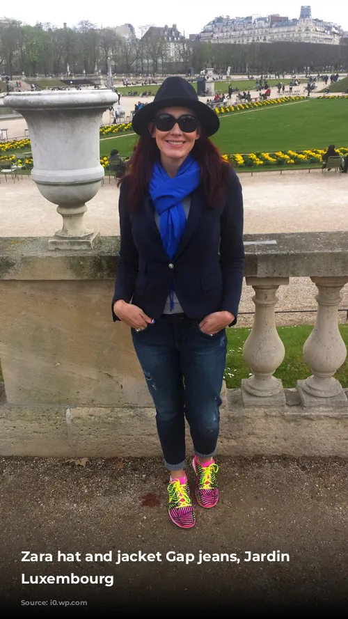 Zara hat and jacket Gap jeans, Jardin du Luxembourg