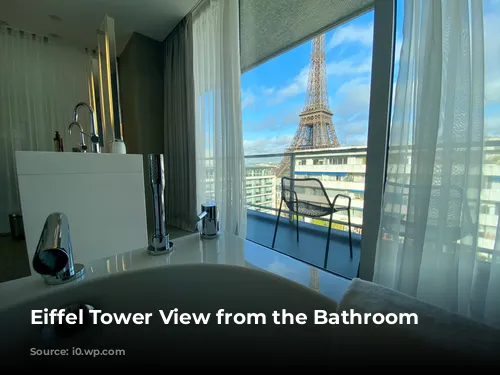 Eiffel Tower View from the Bathroom