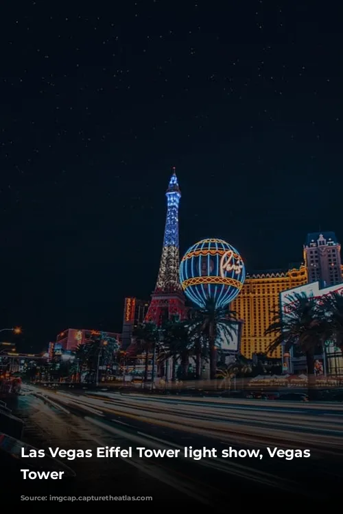 Las Vegas Eiffel Tower light show, Vegas Eiffel Tower