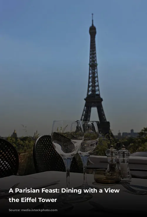 A Parisian Feast: Dining with a View of the Eiffel Tower