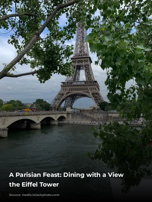 A Parisian Feast: Dining with a View of the Eiffel Tower