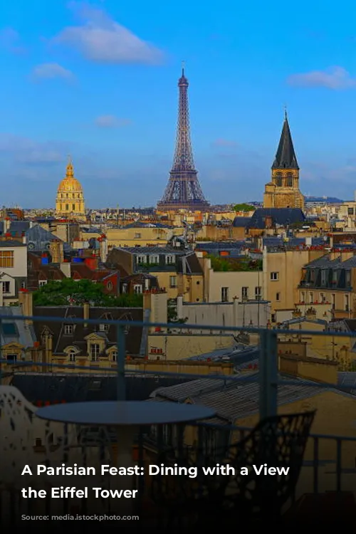 A Parisian Feast: Dining with a View of the Eiffel Tower