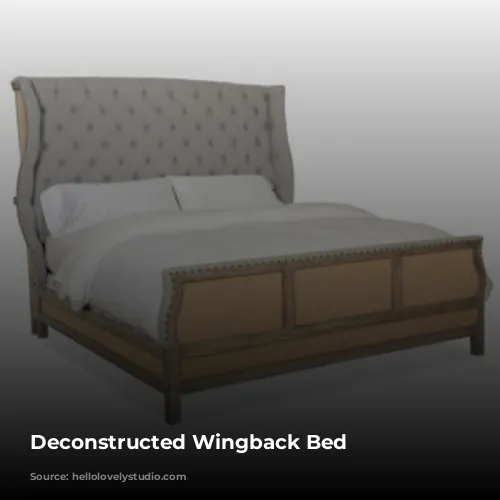 Deconstructed Wingback Bed