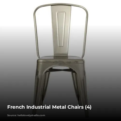 French Industrial Metal Chairs (4)