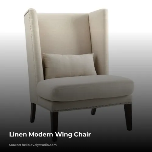 Linen Modern Wing Chair