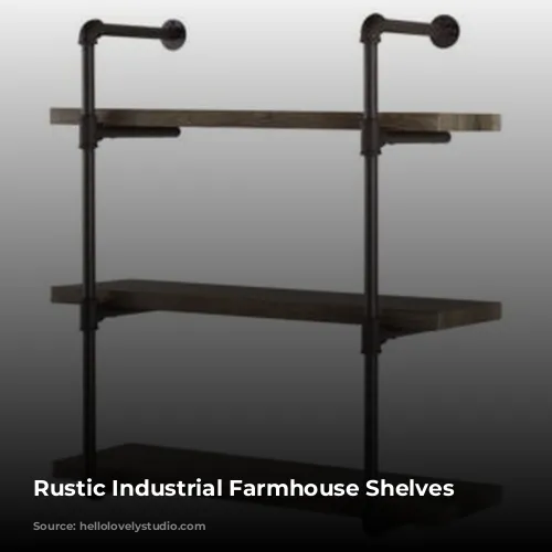 Rustic Industrial Farmhouse Shelves