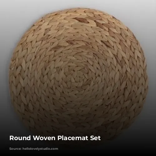 Round Woven Placemat Set