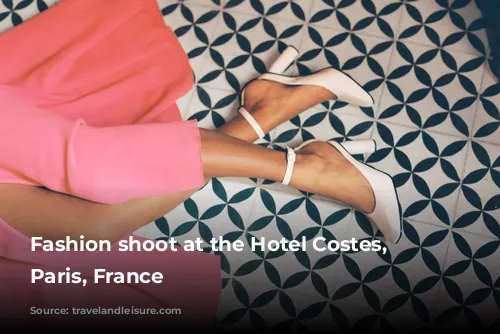 Fashion shoot at the Hotel Costes, in Paris, France