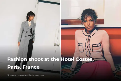 Fashion shoot at the Hotel Costes, in Paris, France