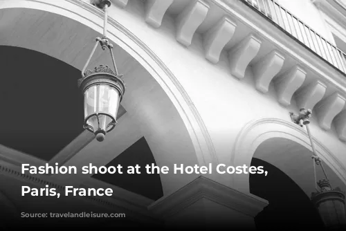 Fashion shoot at the Hotel Costes, in Paris, France