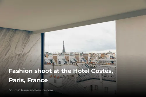 Fashion shoot at the Hotel Costes, in Paris, France