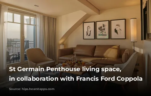 St Germain Penthouse living space, designed in collaboration with Francis Ford Coppola