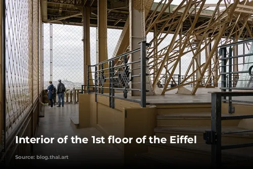 Interior of the 1st floor of the Eiffel Tower