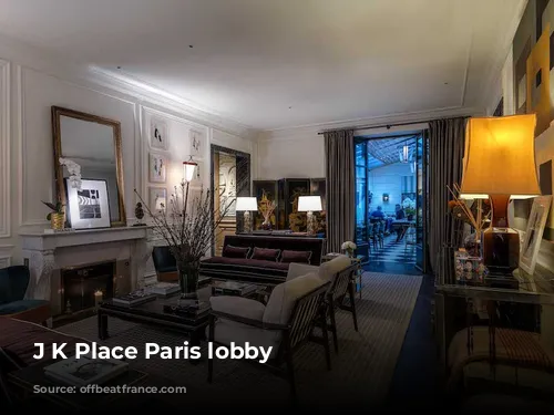 J K Place Paris lobby