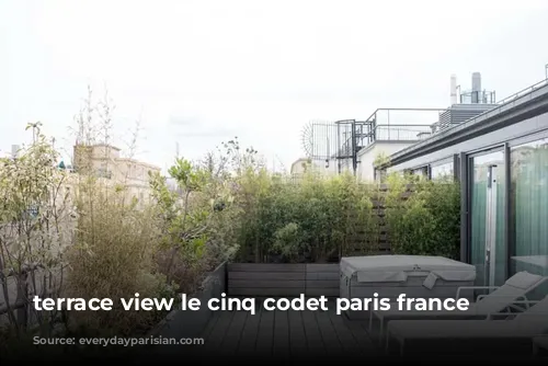 terrace view le cinq codet paris france