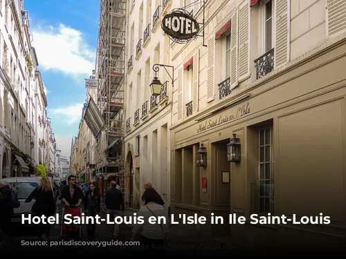 Hotel Saint-Louis en L'Isle in Ile Saint-Louis