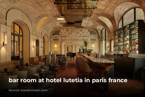 bar room at hotel lutetia in paris france