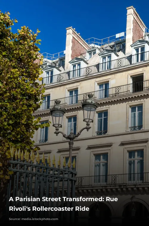 A Parisian Street Transformed: Rue de Rivoli's Rollercoaster Ride