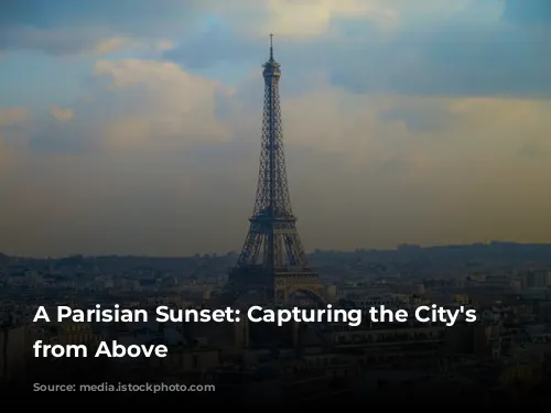 A Parisian Sunset: Capturing the City's Beauty from Above