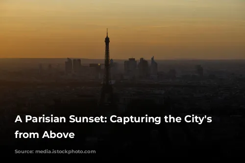 A Parisian Sunset: Capturing the City's Beauty from Above