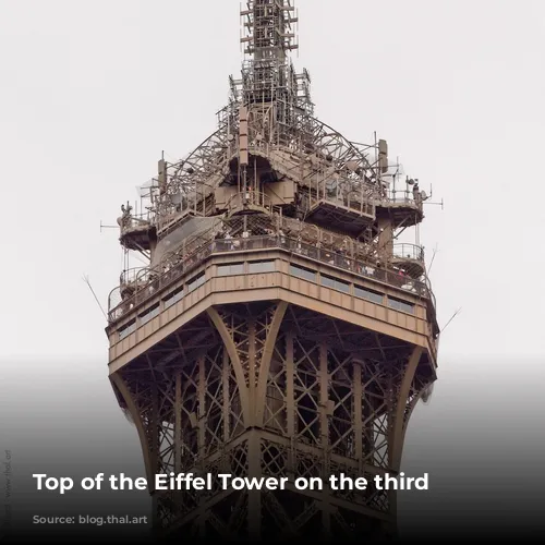 Top of the Eiffel Tower on the third floor