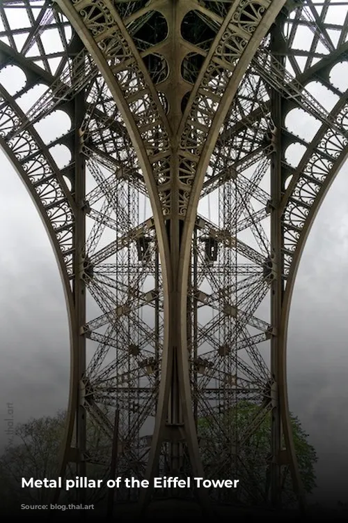 Metal pillar of the Eiffel Tower