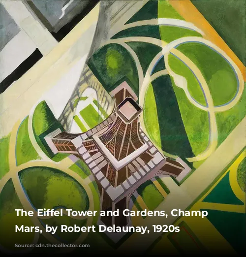 The Eiffel Tower and Gardens, Champ de Mars, by Robert Delaunay, 1920s