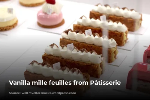 Vanilla mille feuilles from Pâtisserie Tourbillon