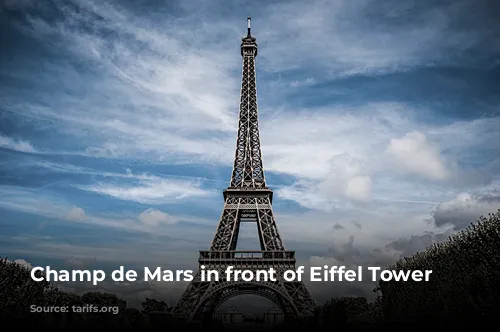 Champ de Mars in front of Eiffel Tower