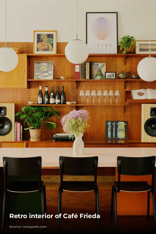 Retro interior of Café Frieda